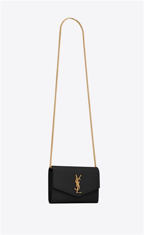 ysl uptown grain de poudre con catena|UPTOWN pouch in grain de poudre leather .